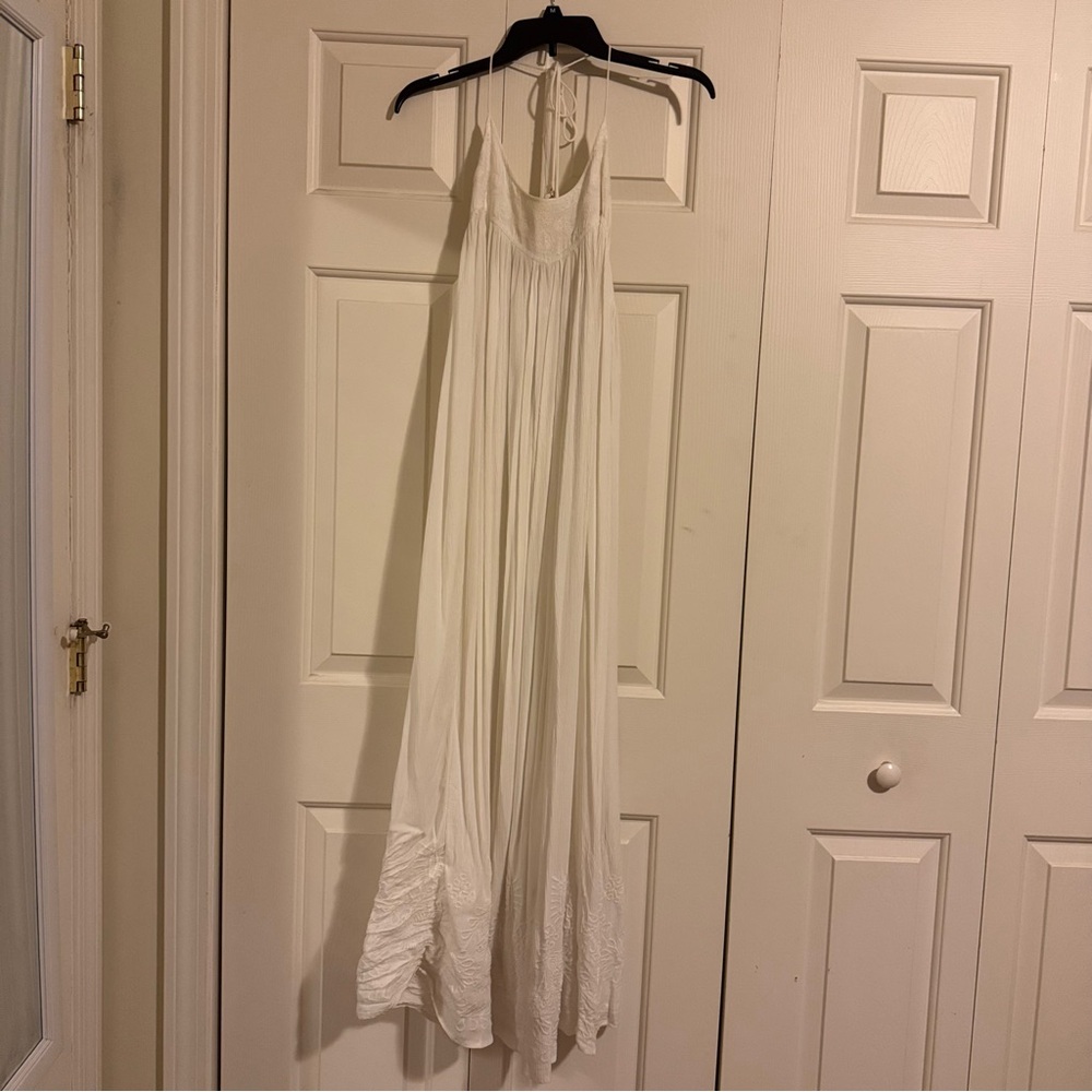 Free People Elaine Embroidered Racer-back Maxi